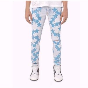 Amiri x Chemist leather stars jean
